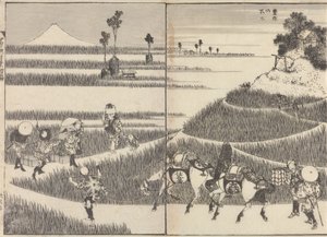Z cyklu „Sto widoków góry Fuji” autorstwa Katsushika Hokusai