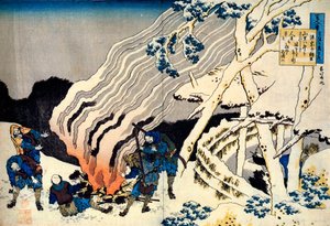 Z cyklu Sto wierszy stu poetów: Minamoto no Muneyuki, c1830. autorstwa Katsushika Hokusai