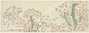 Fuji nad kwiatem wiśni autorstwa Katsushika Hokusai