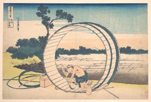 Fujimigahara w prowincji Owari (Bishū Fujimigahara), z cyklu „Trzydzieści sześć widoków góry Fuji” (Fugaku sanjūrokkei) autorstwa Katsushika Hokusai