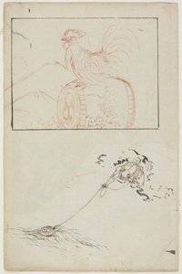 Bóg piorunów i jego bęben autorstwa Katsushika Hokusai
