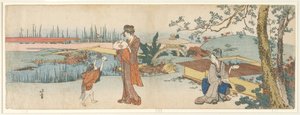 Sprzedawca złotych rybek autorstwa Katsushika Hokusai