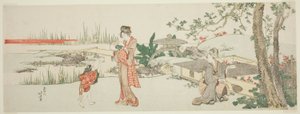 Sprzedawca złotych rybek autorstwa Katsushika Hokusai