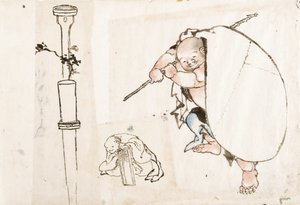 Hotei, pierwsza ćwierć XIX wieku.. autorstwa Katsushika Hokusai