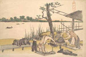 Inne okno, co? 1801-4. autorstwa Katsushika Hokusai