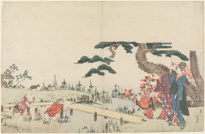 Iris Garden autorstwa Katsushika Hokusai