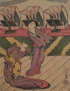 Scena kabuki, ok. 1811-13 (druk) autorstwa Katsushika Hokusai