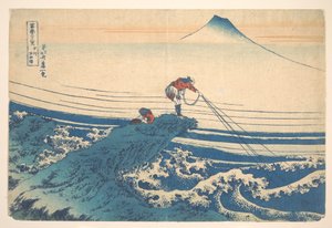 Kajikazawa w prowincji Kai (Kōshū Kajikazawa), z cyklu „Trzydzieści sześć widoków góry Fuji” (Fugaku sanjūrokkei) autorstwa Katsushika Hokusai