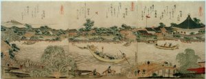 Kulthalle des Komagata-Tempels autorstwa Katsushika Hokusai