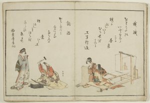 Kyoka Ehon Shokunin Kagami autorstwa Katsushika Hokusai