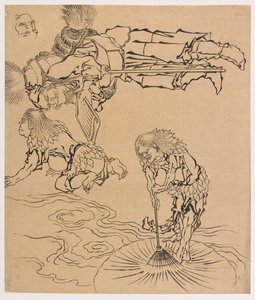 Istoty legendarne, koniec XVIII-początek XIX wieku. autorstwa Katsushika Hokusai