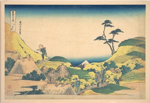Dolne Meguro (Shimo Meguro), z cyklu „Trzydzieści sześć widoków góry Fuji” (Fugaku sanjūrokkei) autorstwa Katsushika Hokusai