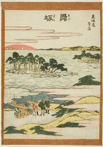 Maisaka, z serii „Pięćdziesiąt trzy stacje Tokaido (Tokaido gojusan tsugi)” autorstwa Katsushika Hokusai