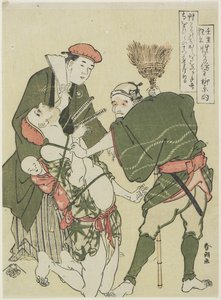 Złośliwy ksiądz, ok. 1790 autorstwa Katsushika Hokusai