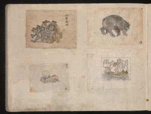 Miniaturowe rysunki dla rzemieślników autorstwa Katsushika Hokusai