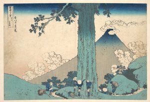 Przełęcz Mishima w prowincji Kai (Kōshū Mishima goe), z cyklu „Trzydzieści sześć widoków góry Fuji” (Fugaku sanjūrokkei) autorstwa Katsushika Hokusai