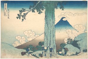 Przełęcz Mishima w prowincji Kai (Kōshū Mishima goe), z cyklu „Trzydzieści sześć widoków góry Fuji” (Fugaku sanjūrokkei) autorstwa Katsushika Hokusai