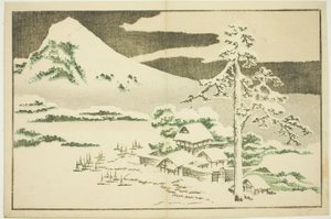 Góra Fuji zimą, z Księgi obrazkowej realistycznych obrazów Hokusaia (Hokusai shashin gafu) autorstwa Katsushika Hokusai