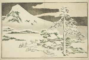 Góra Fuji zimą, z Księgi obrazkowej realistycznych obrazów Hokusai autorstwa Katsushika Hokusai