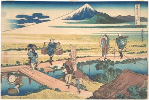 Nakahara w prowincji Sagami (Sōshū Nakahara), z cyklu „Trzydzieści sześć widoków góry Fuji” (Fugaku sanjūrokkei) autorstwa Katsushika Hokusai