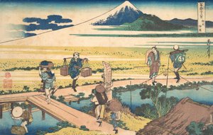 Nakahara w prowincji Sagami Soshu Nakahara, z cyklu Trzydzieści sześć widoków M..., ca. 1830-32. autorstwa Katsushika Hokusai
