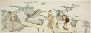 Na kładce autorstwa Katsushika Hokusai