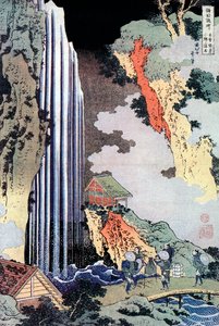 Wodospad Ono wzdłuż Kisokaido, c1780-1849 autorstwa Katsushika Hokusai