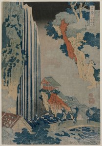 Wodospad Ono na drodze Kiso z serii Wycieczka po wodospadach w prowincjach, początek lat 30. XIX wieku. autorstwa Katsushika Hokusai