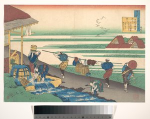 Wiersz autorstwa Dainagona Tsunenobu (Minamoto no Tsunenobu, Katsura no Dainagon), z cyklu „Sto wierszy wyjaśnionych przez pielęgniarkę” (Hyakunin isshu uba ga etoki) autorstwa Katsushika Hokusai