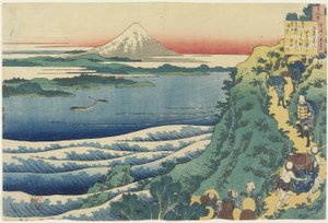 Wiersz Yamabe no Akahito, ze stu wierszy wyjaśnionych przez pielęgniarkę, ok. 1839 (kolorowy drzeworyt)