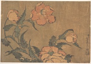 Maki na wietrze autorstwa Katsushika Hokusai