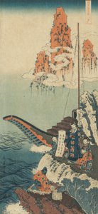 Rycina z cyklu „Prawdziwe lustro chińskich i japońskich wierszy autorstwa Katsushika Hokusai