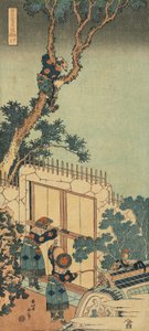 Rycina z cyklu „Prawdziwe lustro chińskich i japońskich wierszy autorstwa Katsushika Hokusai