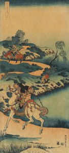 Rycina z cyklu „Prawdziwe lustro chińskich i japońskich wierszy autorstwa Katsushika Hokusai