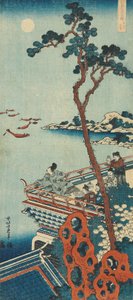 Rycina z cyklu „Prawdziwe lustro chińskich i japońskich wierszy autorstwa Katsushika Hokusai