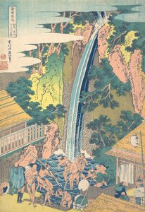 Robben Water r Fall at Oyama Członek Sagami P Rovinse Sake Oyama Gotowanie Robbena z Te Seri. . . , komar. 1827. autorstwa Katsushika Hokusai