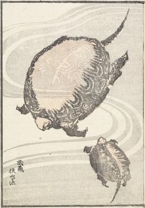 Sayama-ga-ike pon d członek Musashi P Rovinse, 1817 autorstwa Katsushika Hokusai