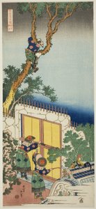 Sei Shonagon, z serii „Prawdziwe lustro wierszy japońskich i chińskich (Shiika shashin kyo)” autorstwa Katsushika Hokusai
