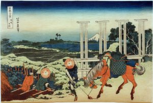 Senju w prowincji Musashi autorstwa Katsushika Hokusai