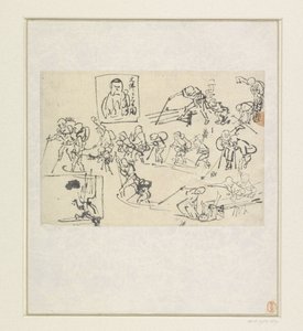Szkice Shishi autorstwa Katsushika Hokusai