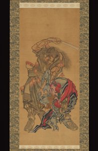 Shōki, pogromca demonów autorstwa Katsushika Hokusai