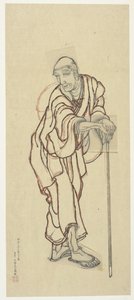 Szkic do drzeworytu z przełomu XVIII i XIX wieku. autorstwa Katsushika Hokusai