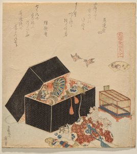 Sparrow-shell z serii Genroku Poem-Shell Matching Game autorstwa Katsushika Hokusai