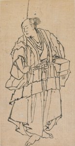 Postać stojąca mężczyzny, koniec XVIII-początek XIX wieku. autorstwa Katsushika Hokusai