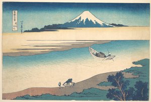 Rzeka Tama w prowincji Musashi (Bushū Tamagawa), z cyklu „Trzydzieści sześć widoków góry Fuji” (Fugaku sanjūrokkei) autorstwa Katsushika Hokusai