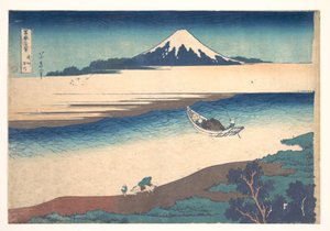 Rzeka Tama w prowincji Musashi (Bushū Tamagawa), z cyklu „Trzydzieści sześć widoków góry Fuji” (Fugaku sanjūrokkei) autorstwa Katsushika Hokusai