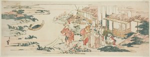 Klejnotowa rzeka Chofu, jedna z Sześciu Klejnotowych Rzek (Mu Tamagawa) autorstwa Katsushika Hokusai