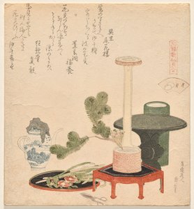 Kwiatowe muszle z serii Genroku Poem-Shell Matching Game autorstwa Katsushika Hokusai