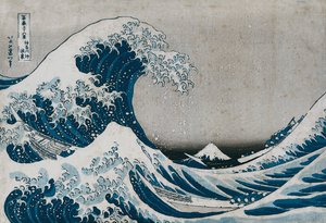 Wielka fala z Kanagawy, z serii „36 widoków na Mt.Fuji” autorstwa Katsushika Hokusai