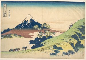 Przełęcz Inume w prowincji Kai (Kōshū Inume tōge), z cyklu „Trzydzieści sześć widoków góry Fuji” (Fugaku sanjūrokkei) autorstwa Katsushika Hokusai